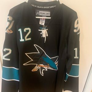 San Jose Sharks jersey size:large, black, Patrick Marleau 12